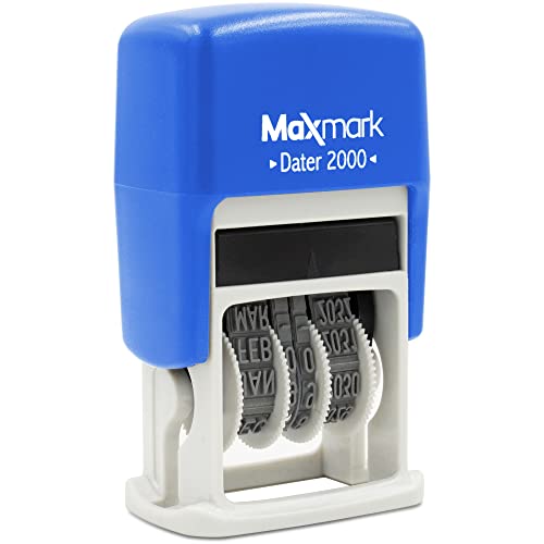 Maxmark 2000 Dater Self Inking Date Stamp - Blue #TOP1