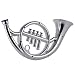 LVSSY-Cuerno Francés Cuerno de Cuatro Tonos Instrumento Musical Instrumento Musical para Niños Juguete Puzzle Musical Instrument (Plata)