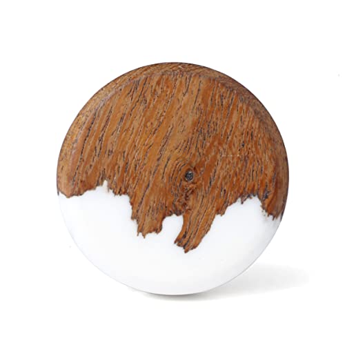Perilla Home Set of 6 Wooden Knobs for Cabinet & Drawers Decorative Knobs for Dresser Kitchen Cabinet Vienna Knobs for Room Hardware Cupboard Door Knobs Dresser Wardrobe and Drawer Pulls (Brown) by Perilla Home - Image 4