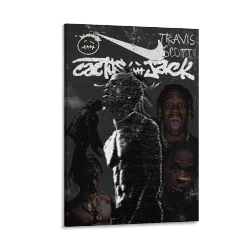 Travis Scott �g�����B�X�E�X�R�b�g �L���ȉ̎� �|�X�^�[ (6) �p�l�� ���_���������� �ǂ̊G �C���e���A �z�[���A�[�g���[�N16x24inch(40x60cm)