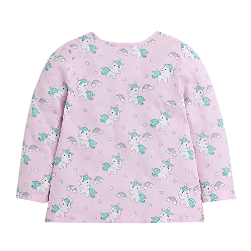 Image of Hopscotch Girls Cotton Animal Print Top and Pajama Set in Peach Colour