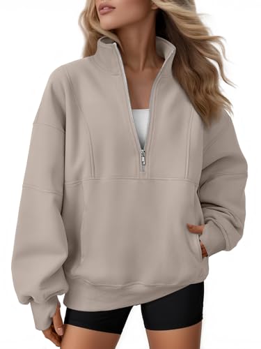 Amazon.com: AUTOMET Womens Quarter Zip Oversized Sweatshirts Teen