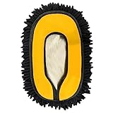 YeewayVeh Car Wash Brush Replacement Cover, Soft Microfiber Car Wash Mop Head Compatible with 15° Curved Pole Long Handle Cleaning Brush Mop, Yellow
