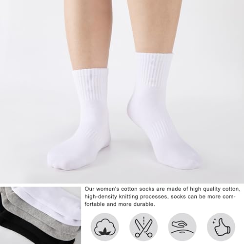 eallco Womens Ankle Socks Thin Cotton Crew Socks Athletic Quarter Above Ankle Gym Mini Crew 5 Pairs3