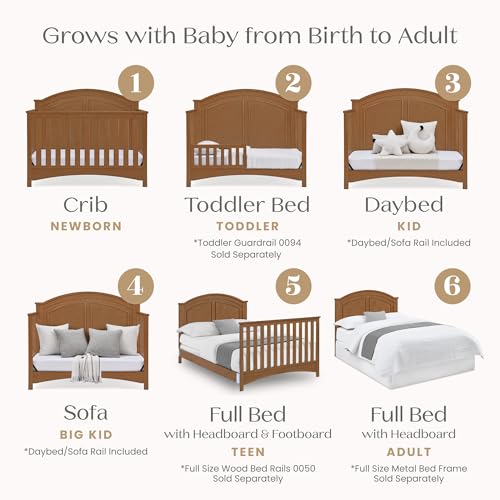Image of Delta Children Perry 6-in-1 Convertible Crib - Greenguard Gold Certified, Chestnut