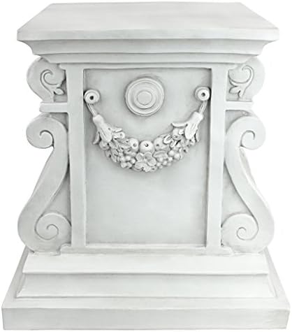 Design Toscano NG314100 Classic Statuary Garden Plinth Base Riser, Large 38 cm, Polyresin, Antique Stone