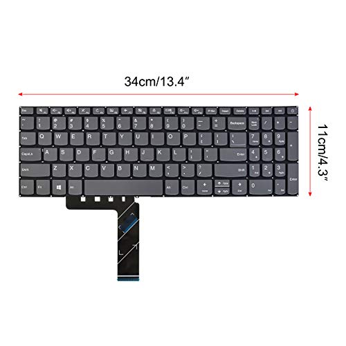 Replacement Keyboard Compatible with Lenovo V145-15AST V320-17isk V320-17ikb.IdeaPad 130-15AST 320-15ABR 320-15AST 320-15IAP 320-17AST 320-17ISK 330-15AST US Layout Grey No Frame