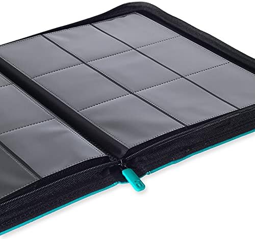 Vault X Premium Exo-Tec Zip Binder - 9 Pocket with 20 Double-Sided Pages for 360 Side-Loading Slot Trading Card Album Folder - Board, Collectible and Trading Card Games