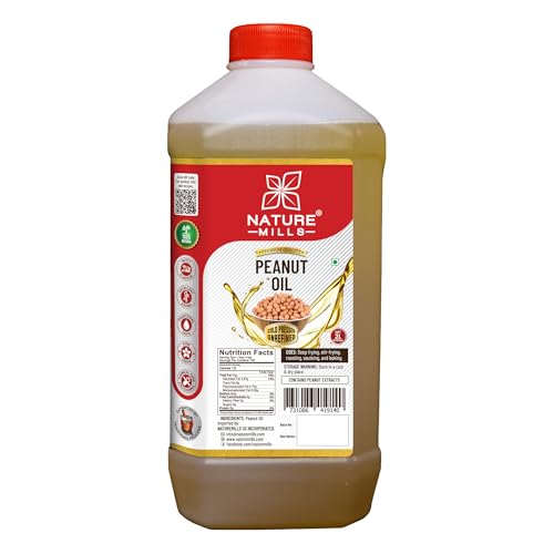 NatureMills Natural Peanut Oil - 2 Liter - 67.6 Fl.Oz - Cold pressed, Unrefined
