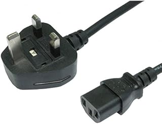 Bluecharge Direct 1.8m IEC Kettle Lead Power Cable 3 Pin UK Plug PC Monitor C13 Cord Black(2m)