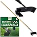 KWIK EDGE Tool - Garden Edger Weeder - Soil Cultivator - Prohoe Hoe Long Handle Grass Flower Backyard Gardening Tool