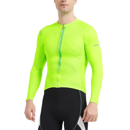 Maillot cyclisme homme manches longues respirant blanc anti-sueur