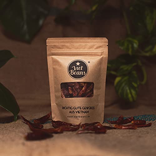 Birds Eye Chili getrocknet ganz - Chili für Mühle - extrem Chili scharf - Chilischoten getrocknet ganz - 30g ganze rote getrocknete Chilischoten