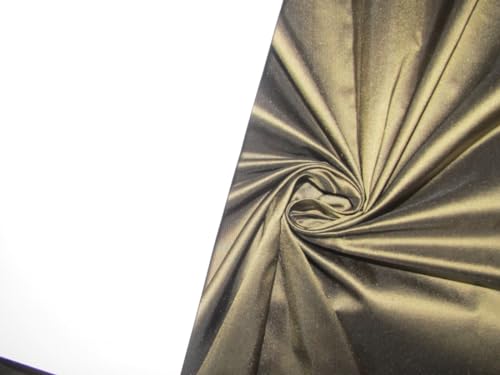 Tissu taffetas 100% pure soie jaune doré haut de gamme pour haute couture