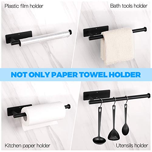 2 Pcs Paper Towel Holder, Self Adhesive Wall Mount Paper Towel Holder