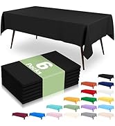 misaya 6 Packs Disposable Plastic Table Cloth, 54 x 108 Inch Waterproof Rectangle Tablecloth, Lea...