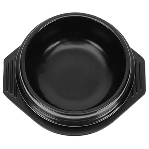 SOLUSTRE Korean Ceramic Stew Pot with Heat-resistant Tray Non-slip Insulated Cookware Acid Alkali Resistant Casserole for Home Cooking