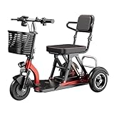 Folding Mobility Scooter for Seniors - Lightweight 3 Wheel Electric Power Chair, Up to 45KM Range with 20AH Lithium Battery, Portable Disabled Electric Mobility Aid Ideal for travelling shopping trips