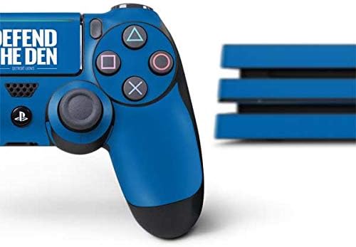 Skinit Decal Gaming Skin Compatible with PS4 Pro Console and Controller Bundle - Officially Licensed NFL Detroit Lions Team Motto Design