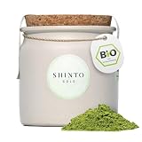 Shinto - Tè biologico Matcha "Gold" – Contest Ceremonial Grade Polvere di tè verde – Certificato JAS & EU BIO – ombreggiato e raccolto a mano – Importazione diretta da Uji Japan – 30 g