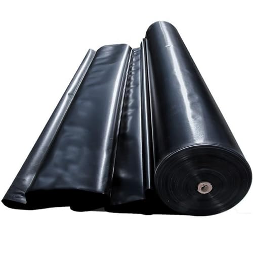 3x5 6x8 4x9.0m Revestimiento De Estanque Lona para Estanque de HDPE Lámina De Invernadero Flexible Forro para Estanque Koi Jardines Acuáticos Y Cascadas Paisajismo Negro(Tamaño:6x8.0m (19.7x26.2ft))