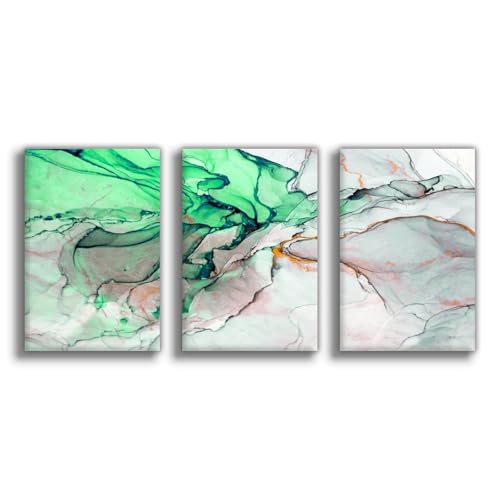 Impression sur toile de qualité supérieure IYQTAGGH vert et gris 50x75 cm