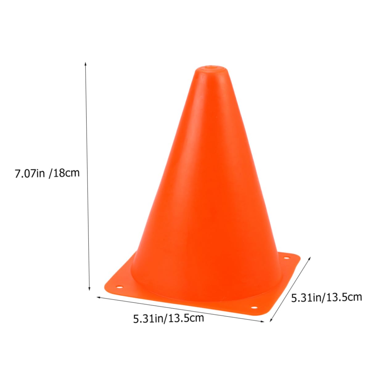 VICASKY Practice Cones for Soccer Sports Drills 10 Pack Small Orange Flat Cones Training Marker for Roller Skating Basketball