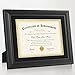 Abtgt 11x14 Diploma Frame Certificate Degree Document Frame with High Definition Glass, with Black and Gold Mat Display 8.5x11 or without Mat Display 11x14, for Wall and Tabletop, Black
