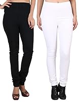 Danbro Jeggings for Women | Slim Fit | Plus Size | high Waist | Stretchable Denim |Combo Pack of 2 | White_48