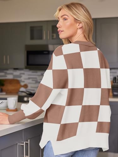 Image of LILLUSORY Women's Oversized Batwing Sweaters 2026 Fall Outfits Trendy Crewneck Knit Side Slit Fashion Pullover Tops