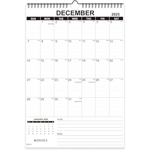 MONYES 2025-2026 Wall Calendar, 17