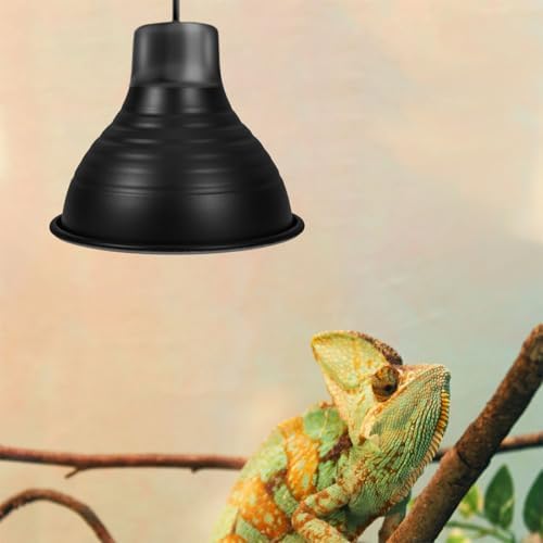GALPADA 2pcs 5.5-inch Reptile Heat Lamp Dome with Standard Reflector Black Exterior White Interior — view 7