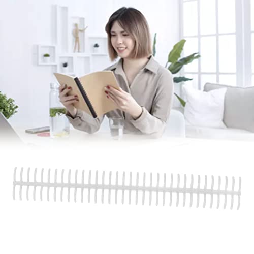 Tissting 10 Stück Binderücken 34 Ring 15mm Weiß Kunststoff Bindekämme Verschleißfestes Schreibwaren Spulen Kammbinder Set Bindestreifen für A4 Dokumente Notizbüchern