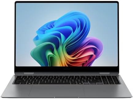 Samsung 16” Galaxy Book5 Pro 360 Copilot+ PC, AI Business Laptop, Windows 11 Pro, Intel Core Ultra 7 Processor 256V, 3K AMOLED Touchscreen, 16GB / 512GB, 120HZ, 2025 Model, NP964QHA-KG1US, Gray