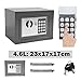 Produktbild Tresor Klein Elektronischer Safe Minisafe Wandtresor Mini Tresor Stahlsafe Möbeltresor Wandsafe Elektronikschloss 2 Schlüssel -4.6L (Grau)