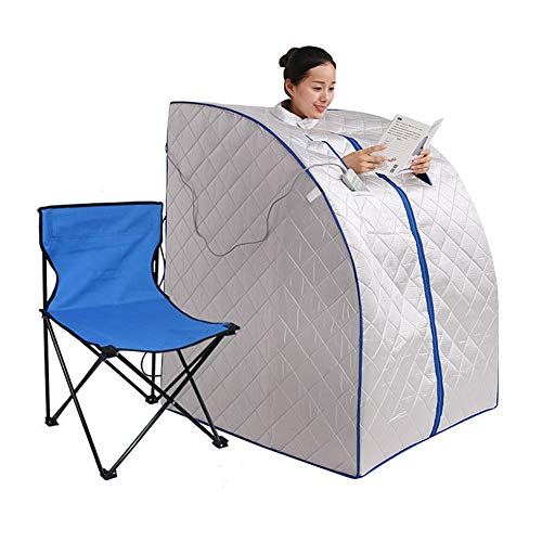 ZFF Far Infrared Steam Sauna Tent, Portable Personal Sauna Spa Room With Heating Plates And Chair For Lose Weight & Detoxify