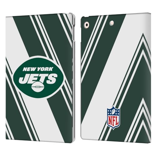 Étui iPad 10.2 New York Jets portefeuille cuir housse tablette NFL