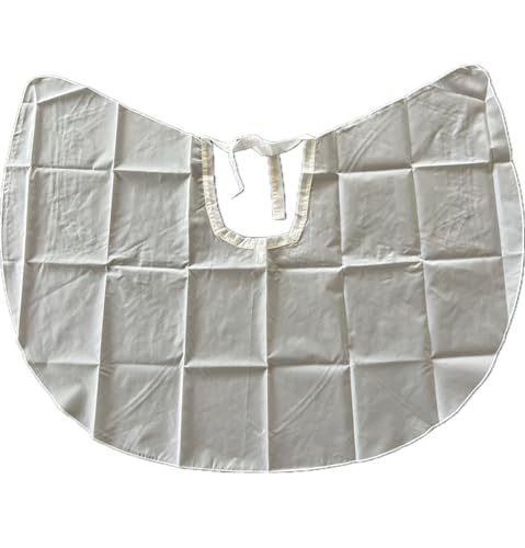 niavida Frisierumhang kurz zum Binden Auskämm-Umhang ca. 96 x 78 grey beige-grau waschbar leicht + formschön für Haar, Kosmetik und Styling (71B beige grau)