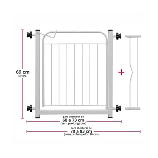 Grade De ProteÃ§Ã£o para Pet CÃ£es Para Portas PortÃ£o atÃ© 80cm - Imagem 3