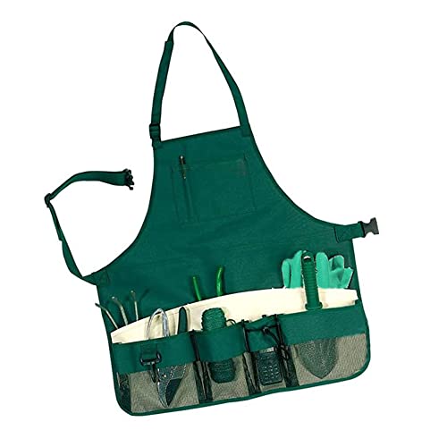 TeTupGa Gardening Apron With Pockets, Oxford Cloth Garden Tool Belt Waterproof Work Apron Adjustable...
