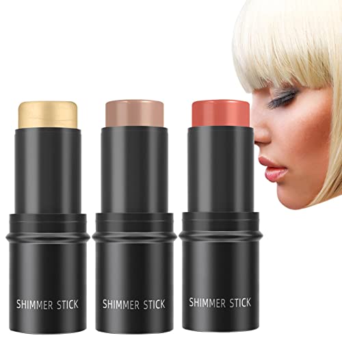 Bakodiu Maquillaje iluminador en Barra | Resaltadores y Luminizadores de Rostro,Barra de sombreado de Maquillaje, Barra de Base para la Cara, Lápiz de Sombras a Prueba de Agua, Maquillaje de Larga Cover