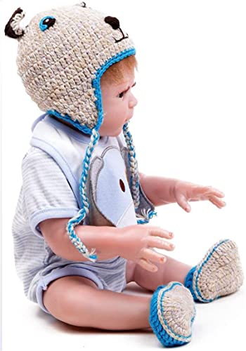 HOMONEY 20 Zoll 50 cm Reborn Baby Puppe Junge Ganzkörper Weiches Silikon Handgemachte Lebensechte Kleinkind Babys, Die Echtes Leben Aussehen Neugeborenes Kinderspielzeug Geburtstagsgeschenk – Bild 7