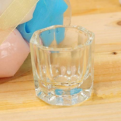 SOLUSTRE 2 Stücke Dappenglas Kristallschale Nail Art Acryl Flüssiges Pulver Dappen Dish Glas Kristallbecher… – Bild 3