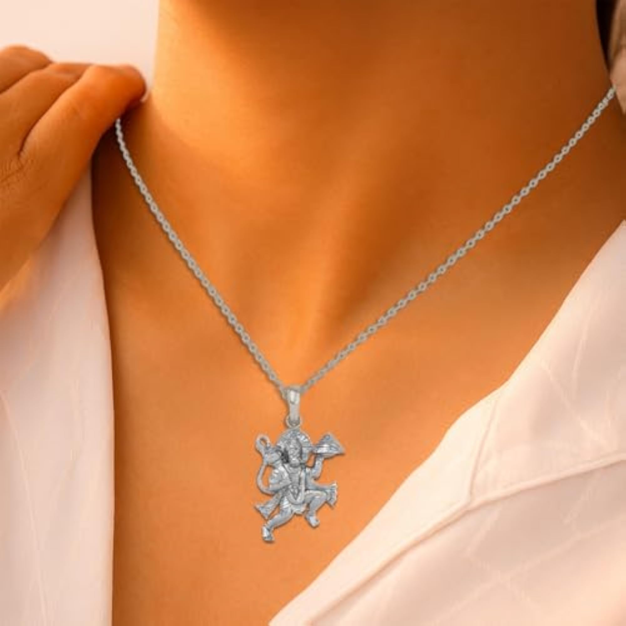 925 Silver Lord Hanuman Locket Pendant for Men & Women