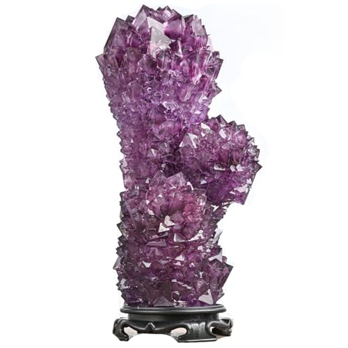 FNYUVNFAF Amethyst Crystal Rock, Real Stone, Purple Crystals and Stones, Amathesis Cluster, Amatista Piedra, Cuarzos Originales De Energia Y Piedras,20cm