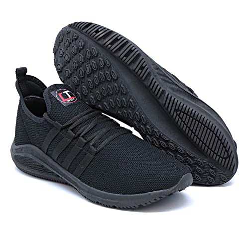 Tenis Masculino Esportivo Academia Caminhada Macio Flexivel Palmilha Confort (44, Preto/Branco)