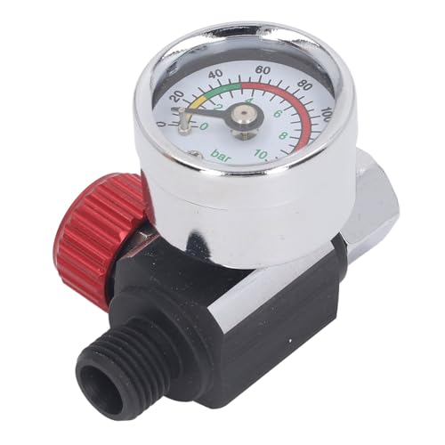 Spray Gun Air Pressure Regulator, Aluminum Alloy Air Adjusting Regulator Valve High Accuracy Adjustment Air Pressure Regulator 1/4in NPT Air Regulator