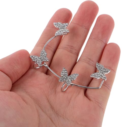 Pendientes elegantes de fiesta y bodas con clip cómodo sin agujeros mujer 7