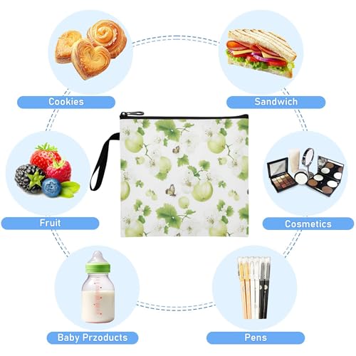 Pack de 3 bolsas reutilizables para snacks con cierre de cremallera miniatura 3