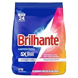 Brilhante Limpeza Total Lava-Roupas em Pó Ativo Concentrado 1,6Kg